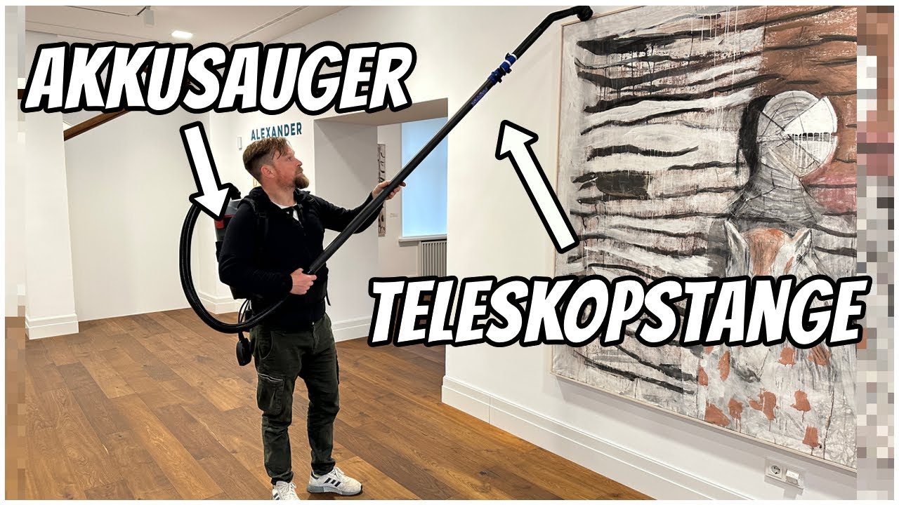 Skyvac Rucksacksauger mit 8,50m Teleskopstange f&uuml;r die Innenreinigung!