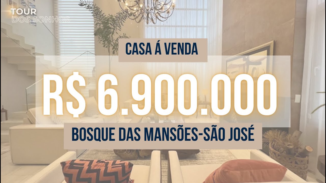MANSÃO COM VISTA MAR: EXCLUSIVIDADE no Bosque das Mansões em São José-SC