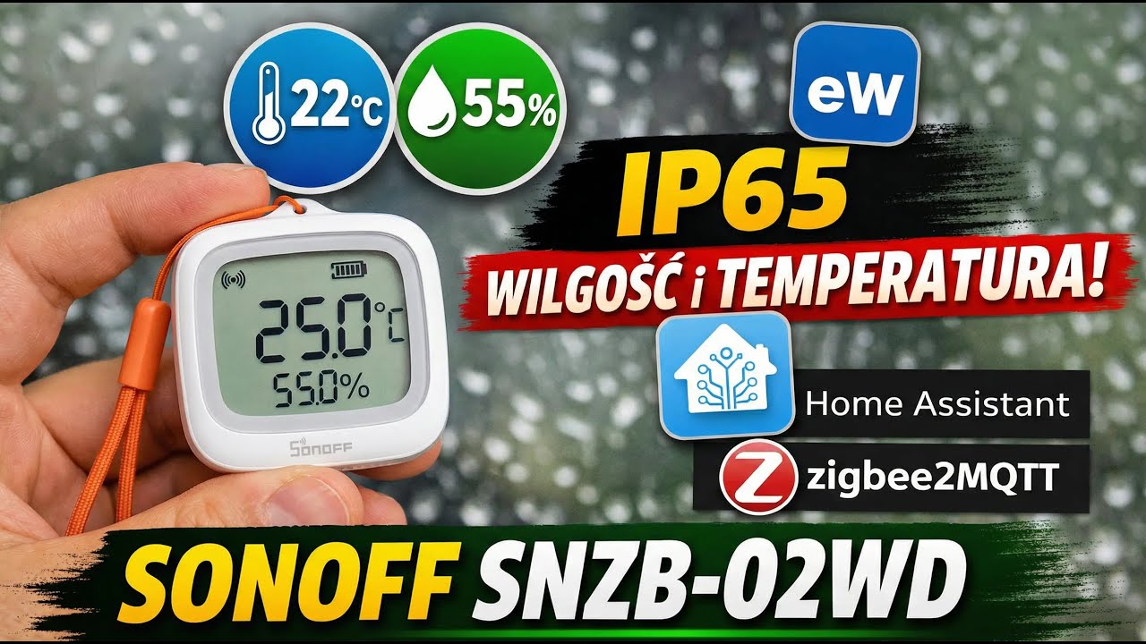 Sonoff SNZB-02WD IP65: temp/wilg w Home Assistant