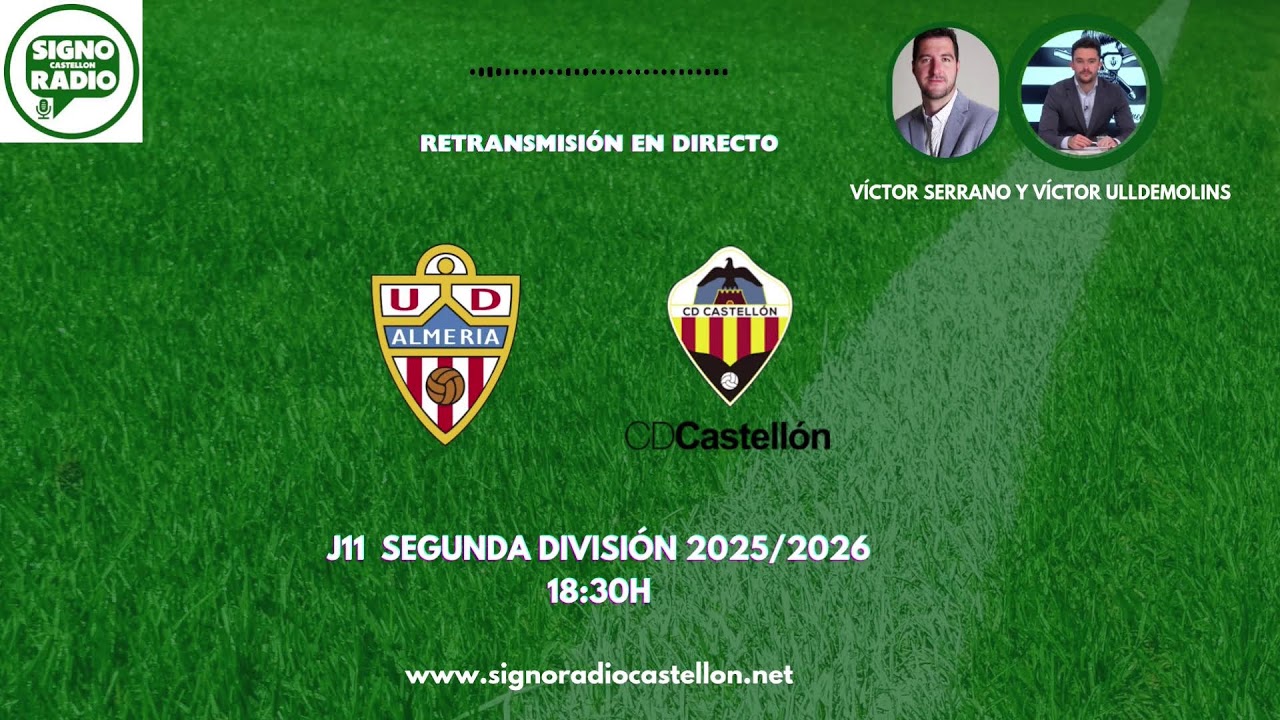 EN DIRECTO | UD Almer&iacute;a - CD Castell&oacute;n | J11 Liga Hypermotion