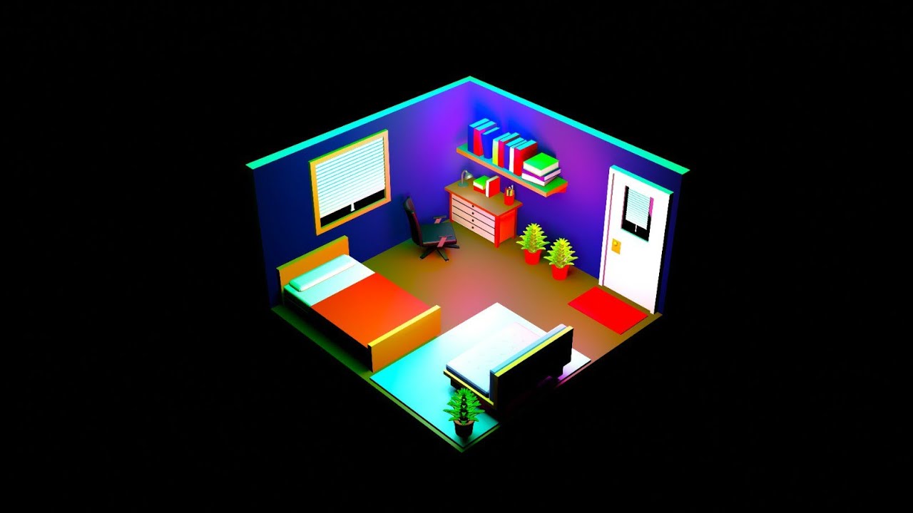 Blender Tutorial || Blender Modeling || 3D Isometric Room