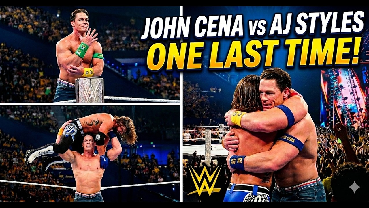 John Cena VS AJ Styles Crown Jewel 2025 #wwe #johncena