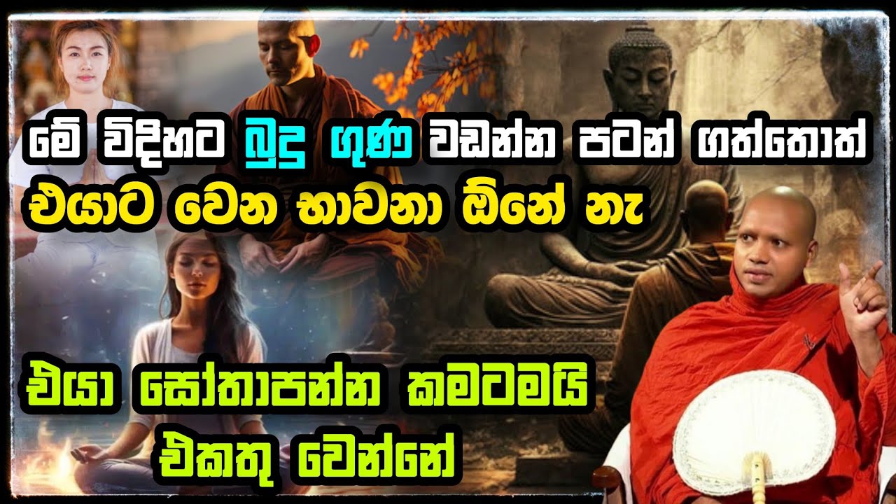 මේ විදිහට බුදු ගුණ වඩන්න පටන්ගත්තොත් එයාට වෙන භාවනා ඕනේ නැ.Hasalaka Seelawimala  හසලක සීලවිමල හිමි