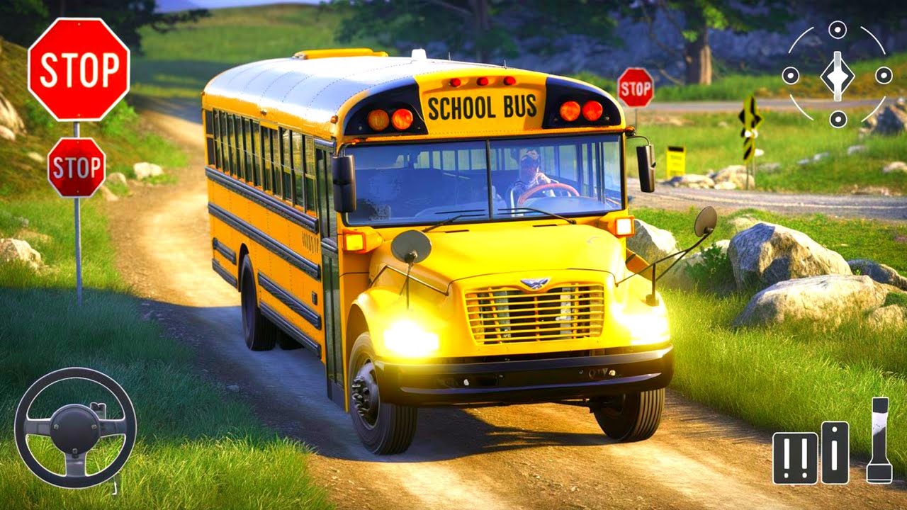 Offroad High School Bus Driver Simulator - Bus Driving Simulator 3D - Android GamePlay