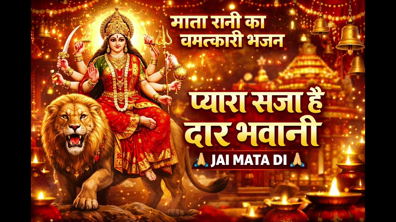 Chaitra Navratri special bhajan 🌺🌿✨ pyara Saja Hai Tera dwar Bhawani 🔱❤️🌺🪷 #sanatan #Dharma