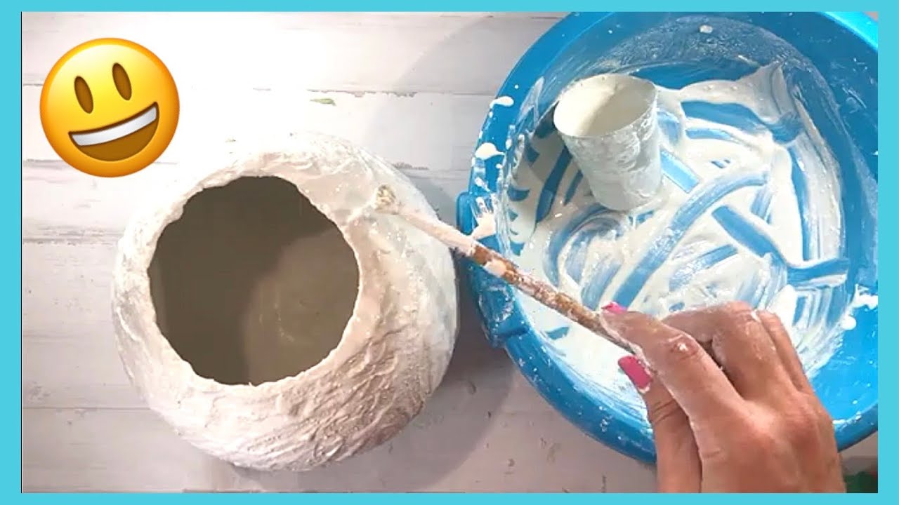 Как сделать элегантные цементные вазы