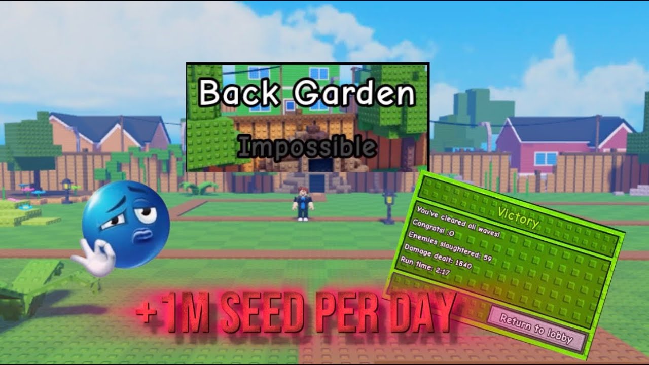 HOW TO GET 1M SEED PER DAY  IN GARDEN TOWER DEFENSE !