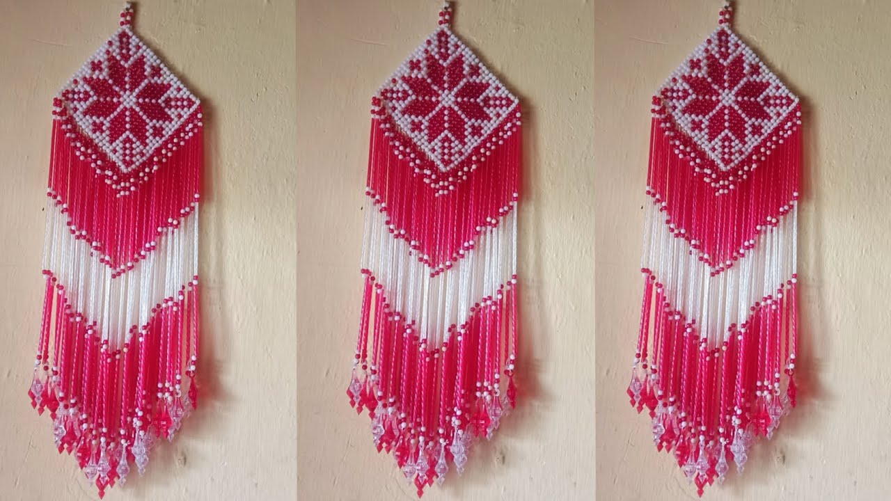 DIY Latest beads and pipes wall hanging full tutorial