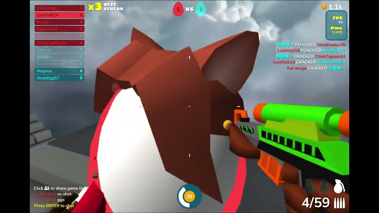 shell shockers gameplay {im a plg so dont complain} sub and like so we can reach 30 subs