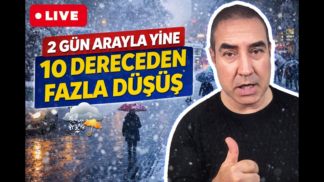 🔴 CANLI | İKİ GÜN ARAYLA YİNE 10 DERECEDEN FAZLA DÜŞÜŞ!