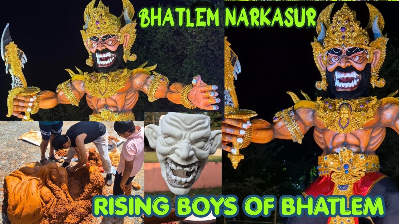 How We Made Narkasur Face 2025 |Rising Boys of Bhatlem |Diwali Special |Our Hard Work & Creativity