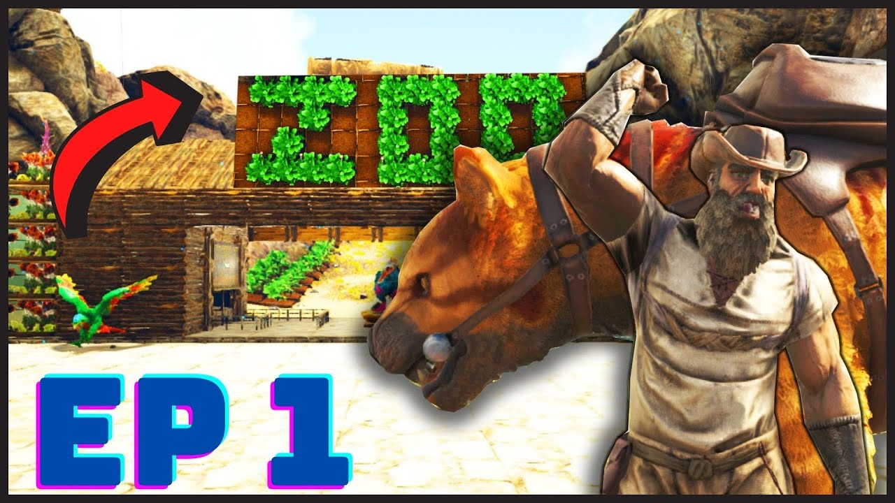 Ark Dino Color Mutations Zoo | Ep 1 Breeding 3 Dinos and Building 3 Pens!