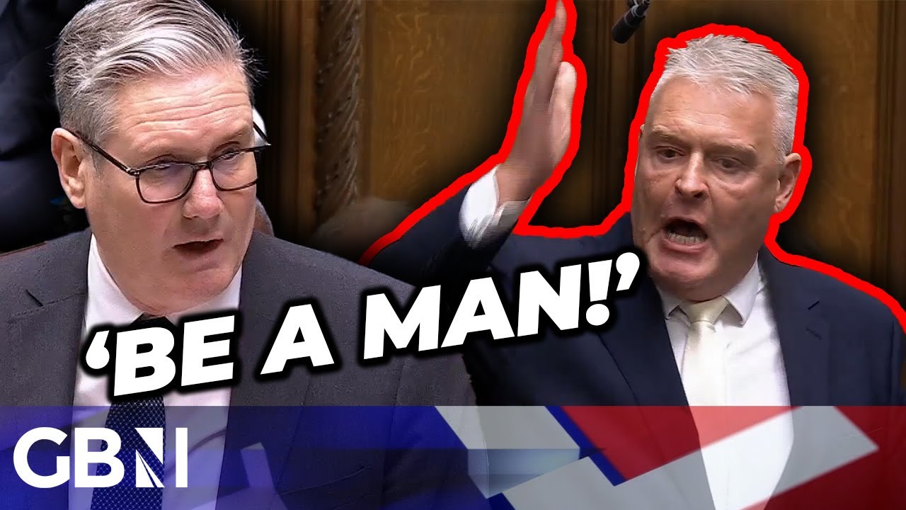 'Go on, be a MAN!' - Lee Anderson launches furious tirade at Keir Starmer in PMQs clash