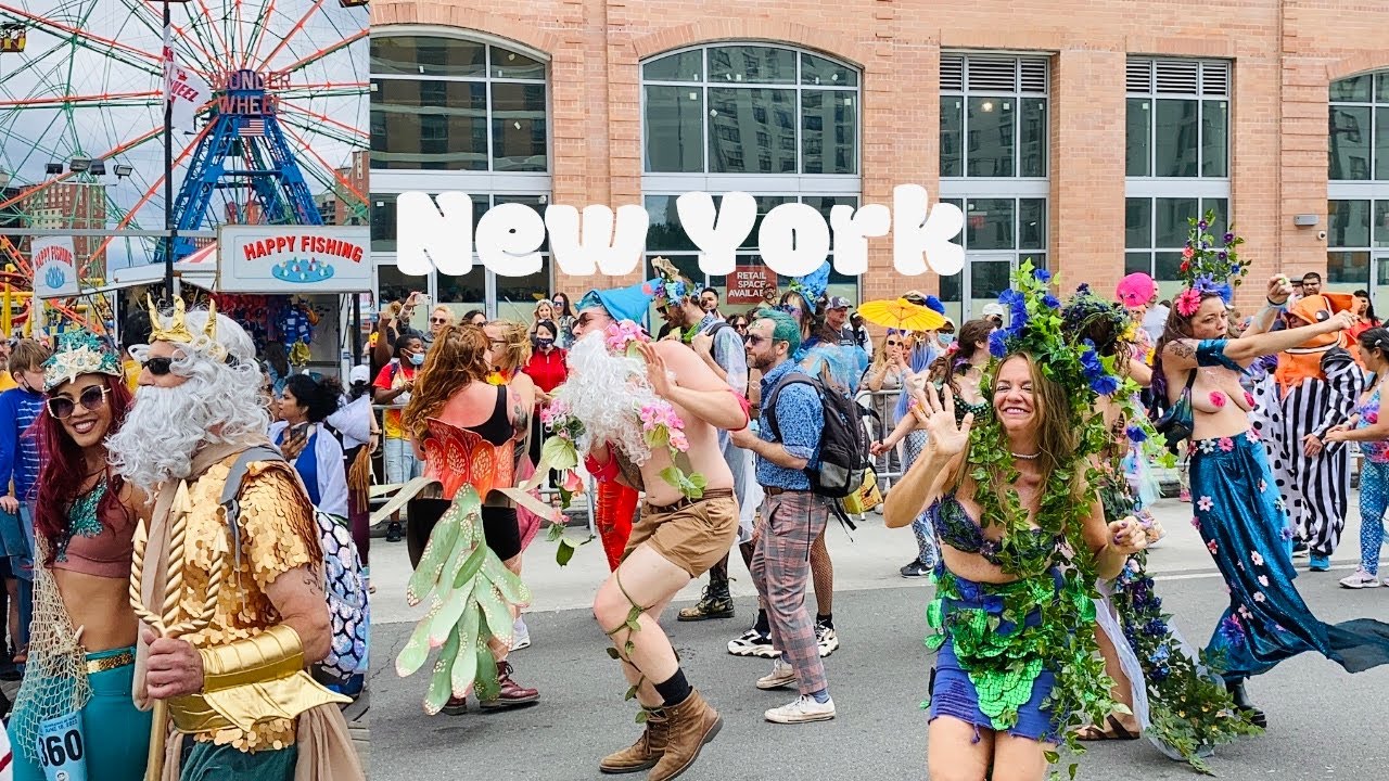 [4K]🇺🇸NYC Summer Walk🧜‍♀️🫧Coney Island Mermaid Parade in New York, Fun Saturday | June 2022