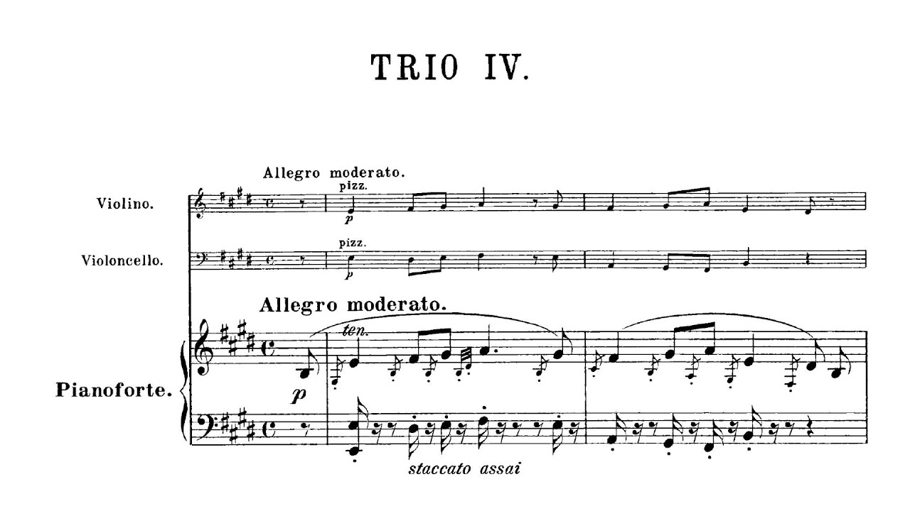 Haydn: Piano Trio No. 44 in E Major, Hob. XV/28 (1797) [Score]