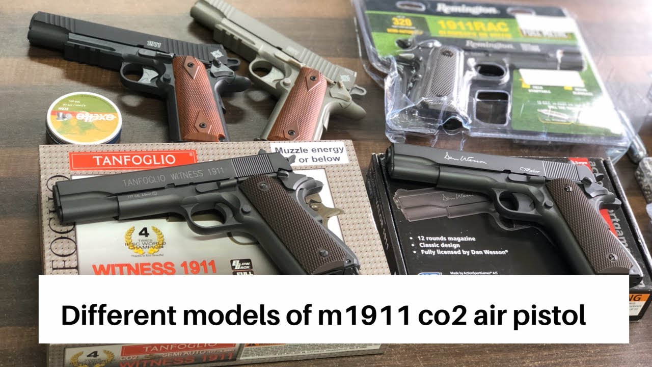Different models of m1911 co2 air pistol by Airsoft gun india
