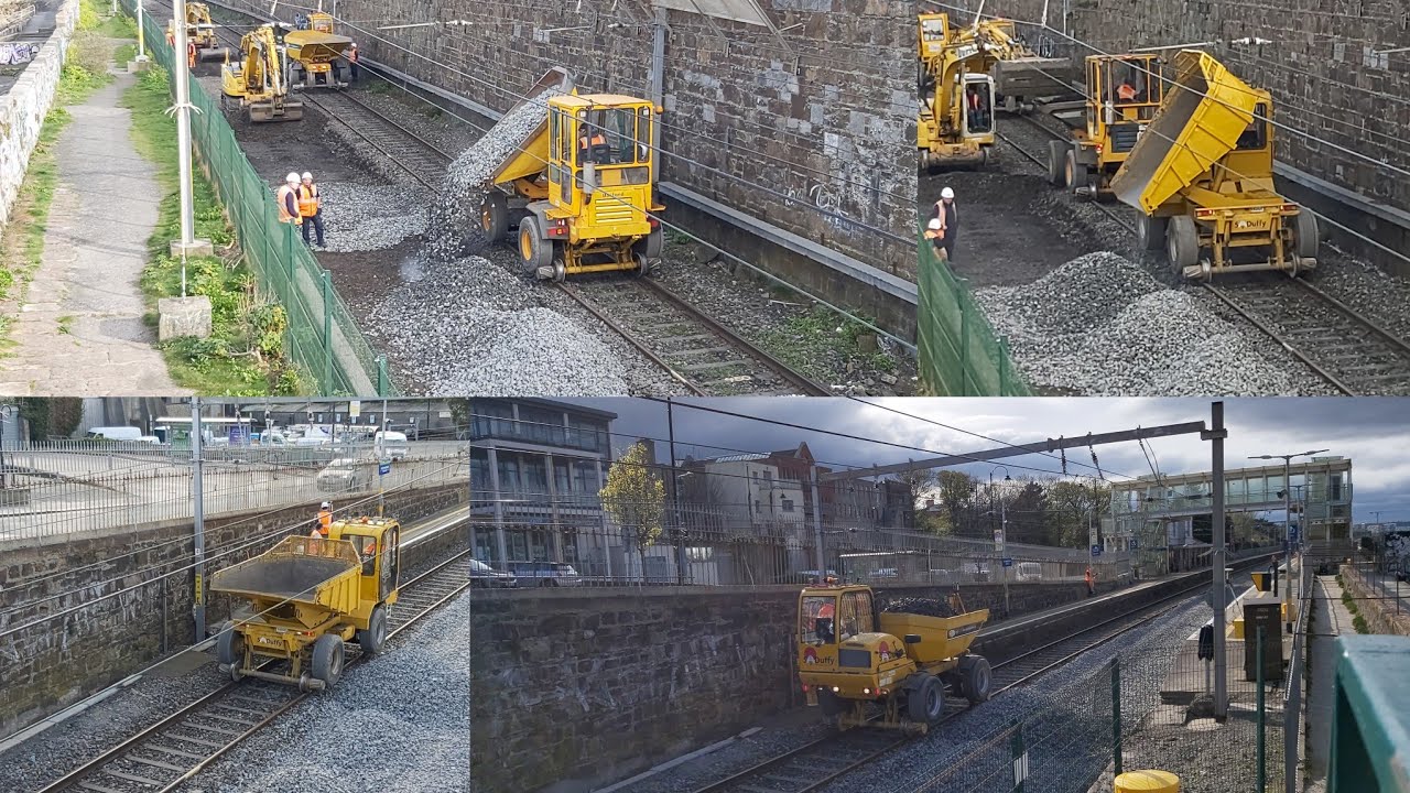 Irish rail Engineering Works Saturday 16th April 2022 (part 1 Blackrock Ballast and Track Laying)