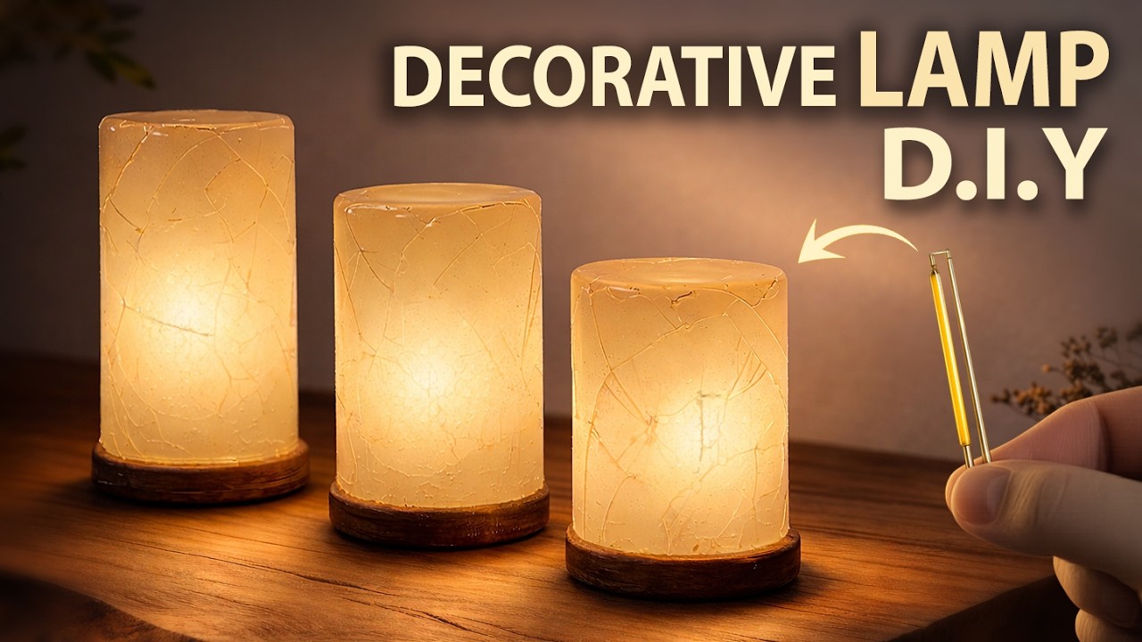 DIY Decorative Desk Lamp | Edison LED Lamp with lithium Battery | Handmade Aesthetic Light