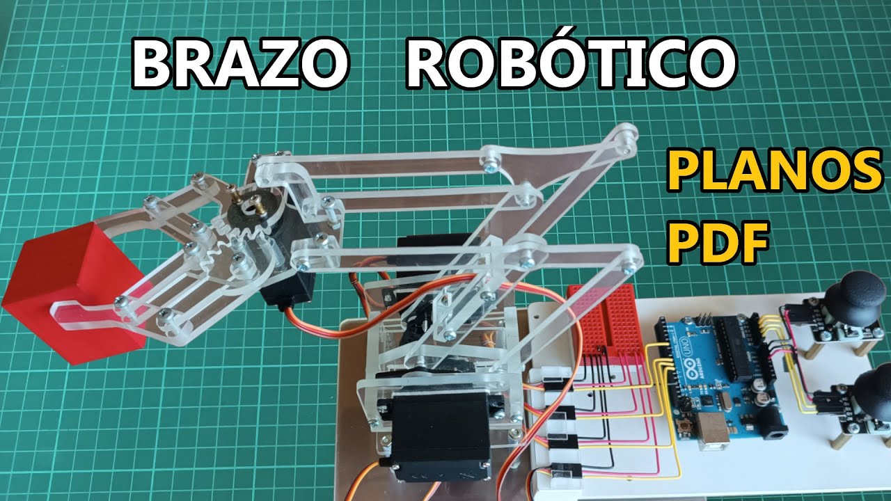 Como hacer un Brazo Rob&oacute;tico con Arduino (Planos PDF)