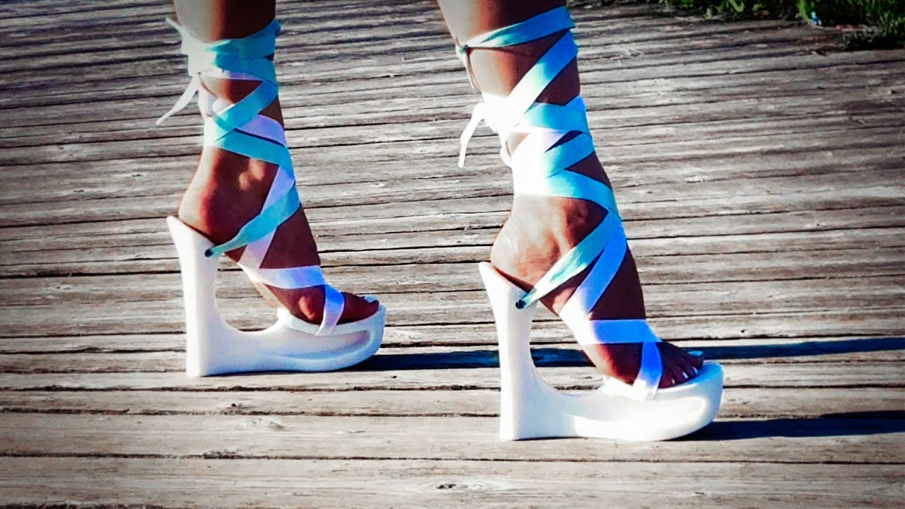 exclusive gladiator style shankless soleless white wedges high heels sandals