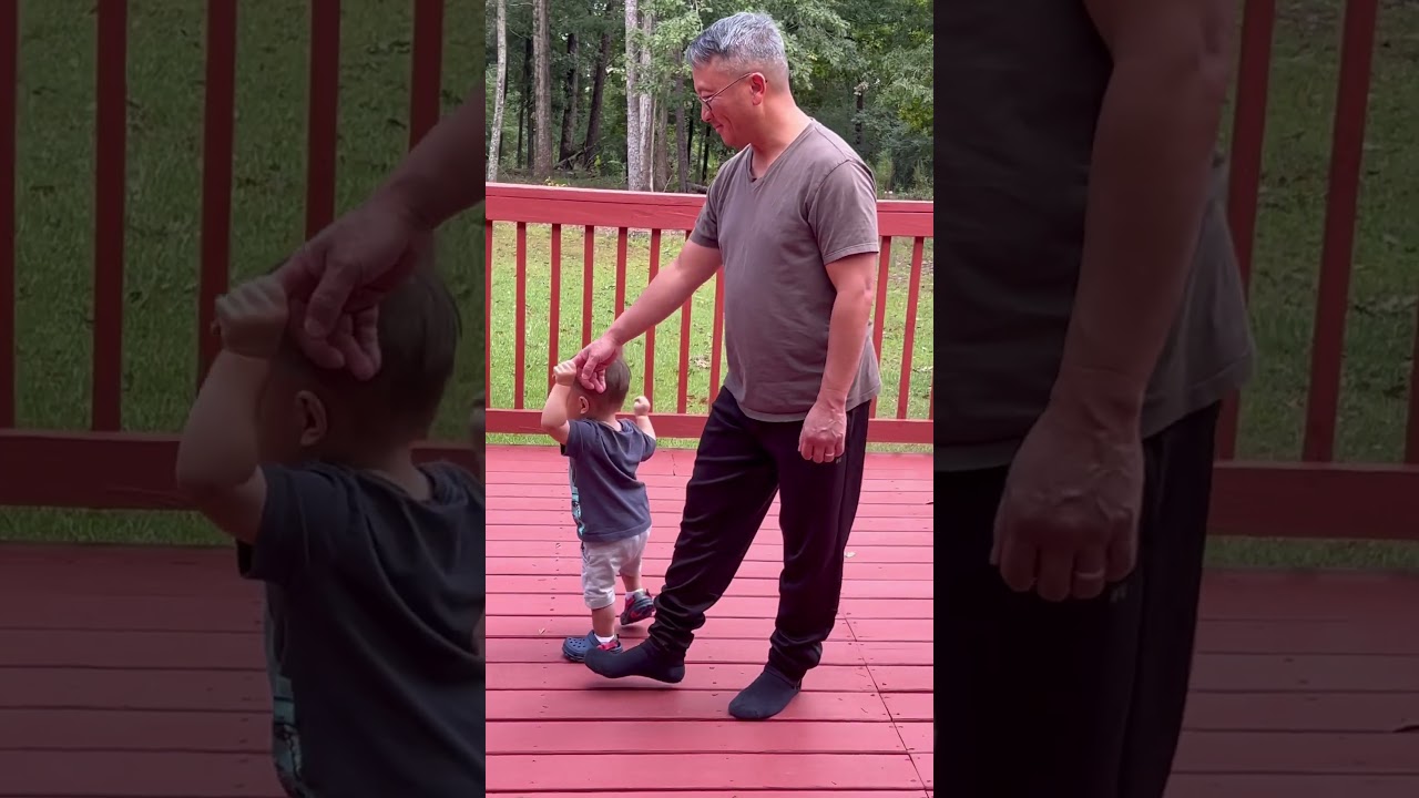 He&rsquo;s growing up too fast! Spending Time With Grandpa #babywalking #grandparents #shortvideo #toocute