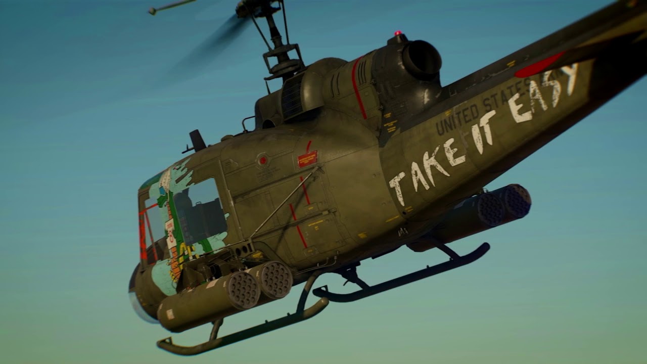 War Thunder - Huey UH-1C Paint It Black - The Rolling Stones