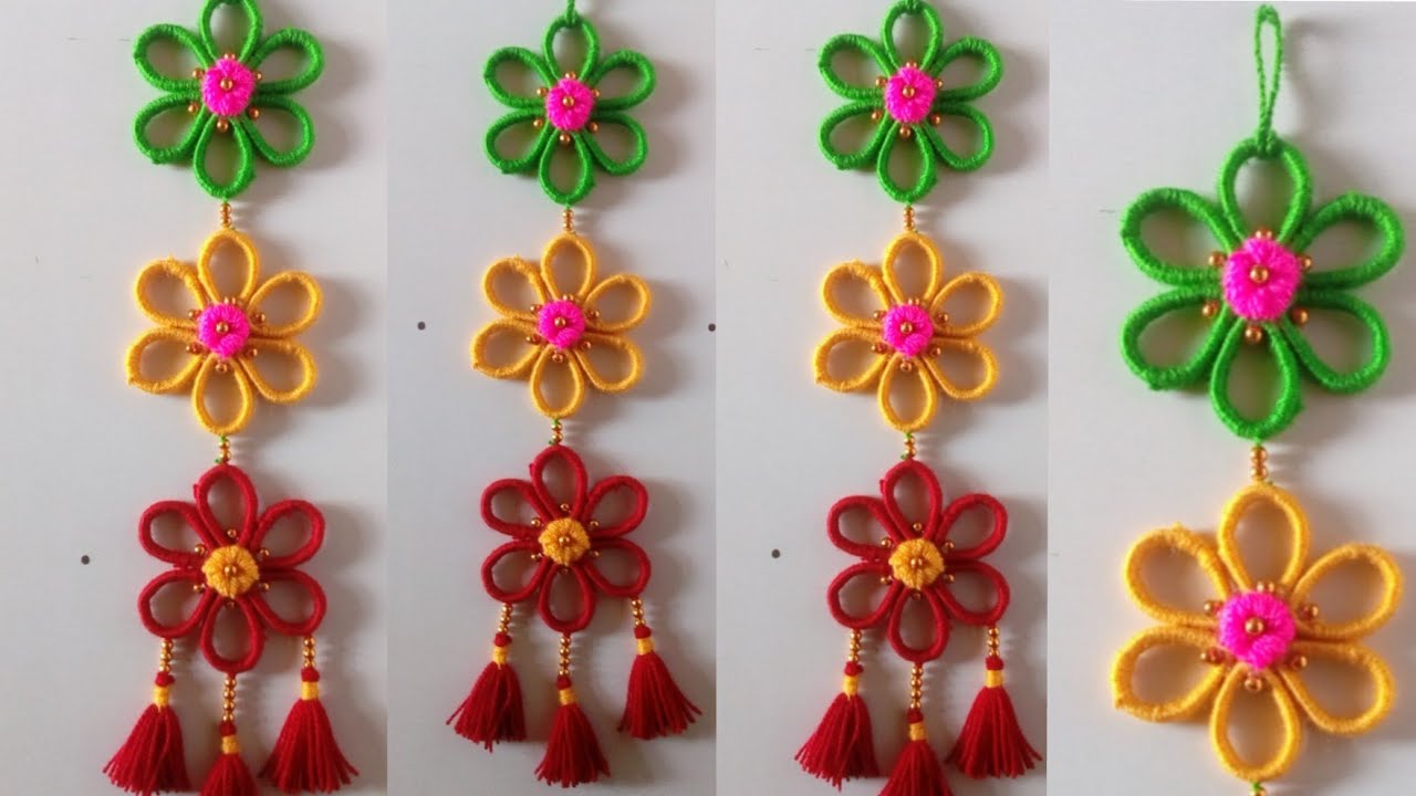 DIY easy woolen and newspaper wall hanging/ DIY Room decor/ Best out of wool craft