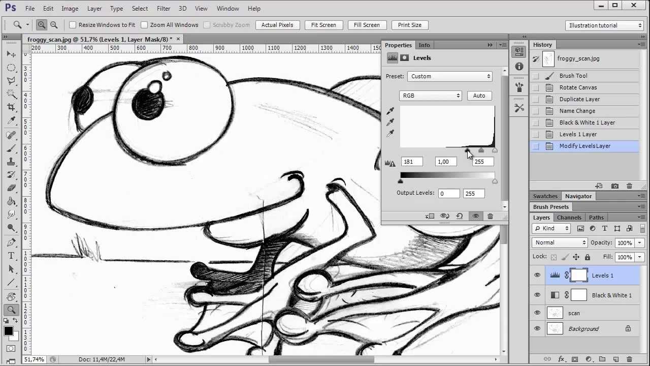Digital Illustration: From scan to line art