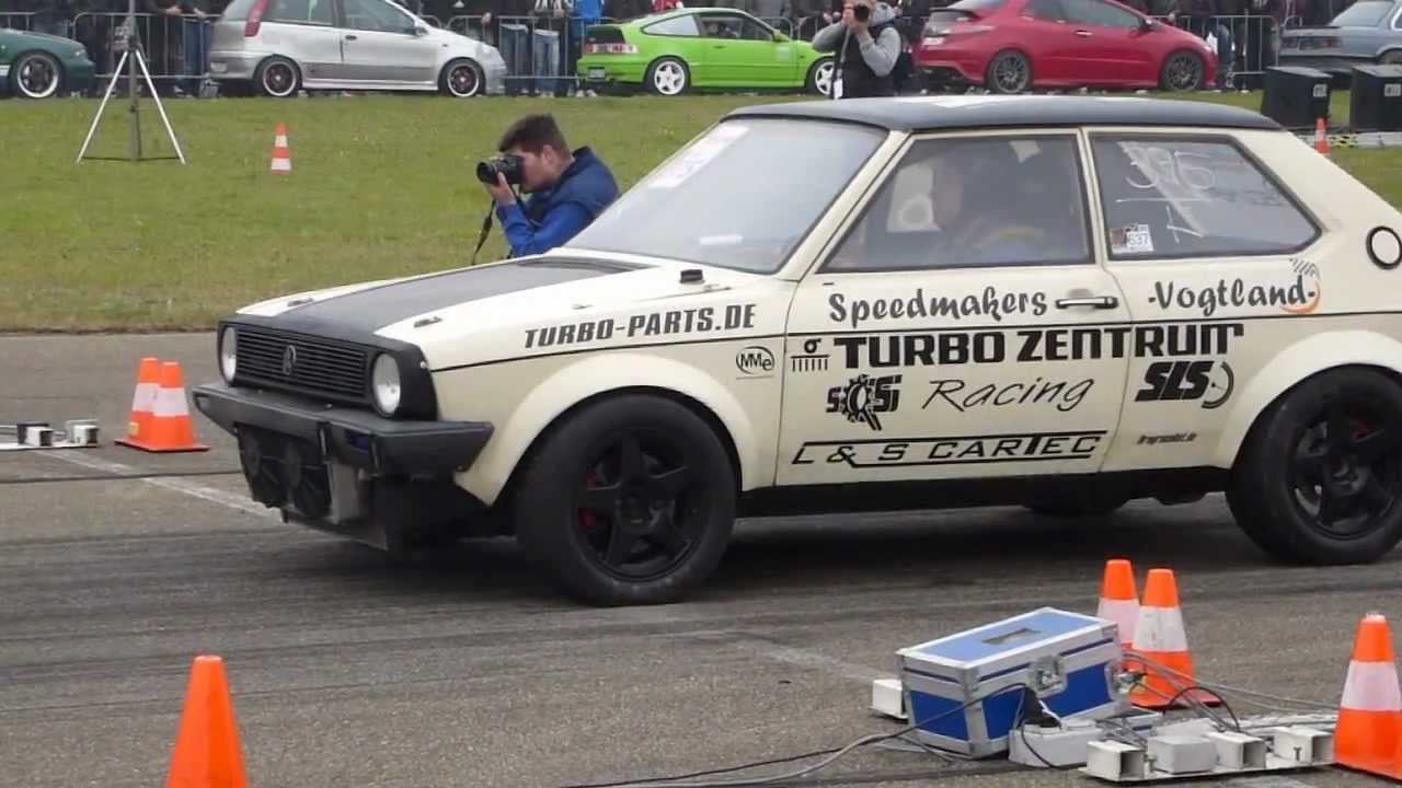 Fastest VW Polo ever 1200 HP 8.831sec 291.5 km/h Viertel Meile Flugplatzblasen 2012