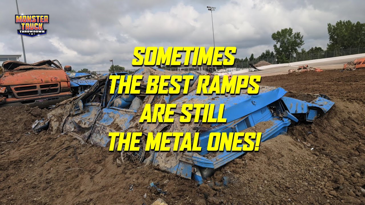 Sometimes the best ramps are still the metal ones! Monster Truck Throwdown