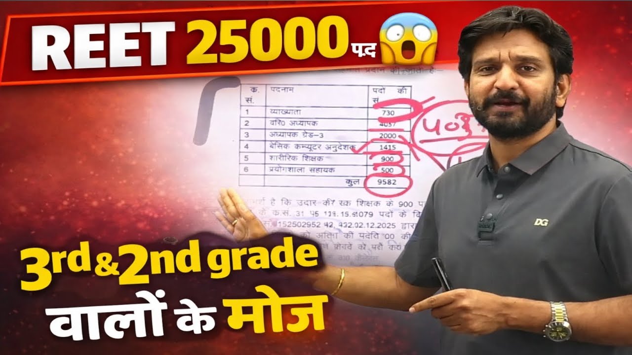 REET 25000 पद 😱 | 2nd & 3rd Grade वालों की बल्ले-बल्ले 💥