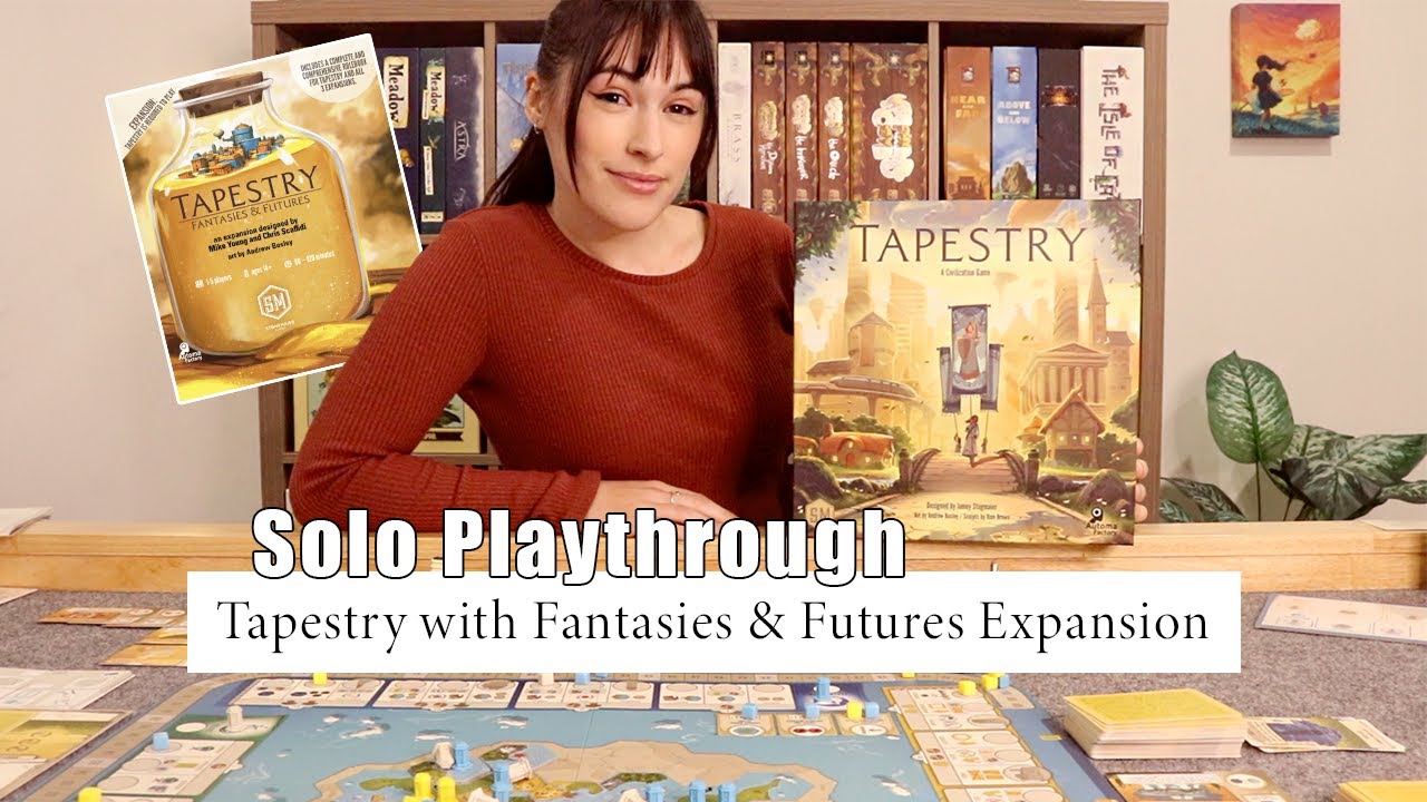 Tapestry with Fantasies & Futures Expansion! | SOLO PLAYTHROUGH & REVIEW