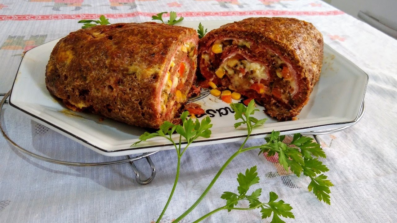 ROCAMBOLE DE CARNE MOÍDA - ESSE É TAMANHO FAMÍLIA!!!