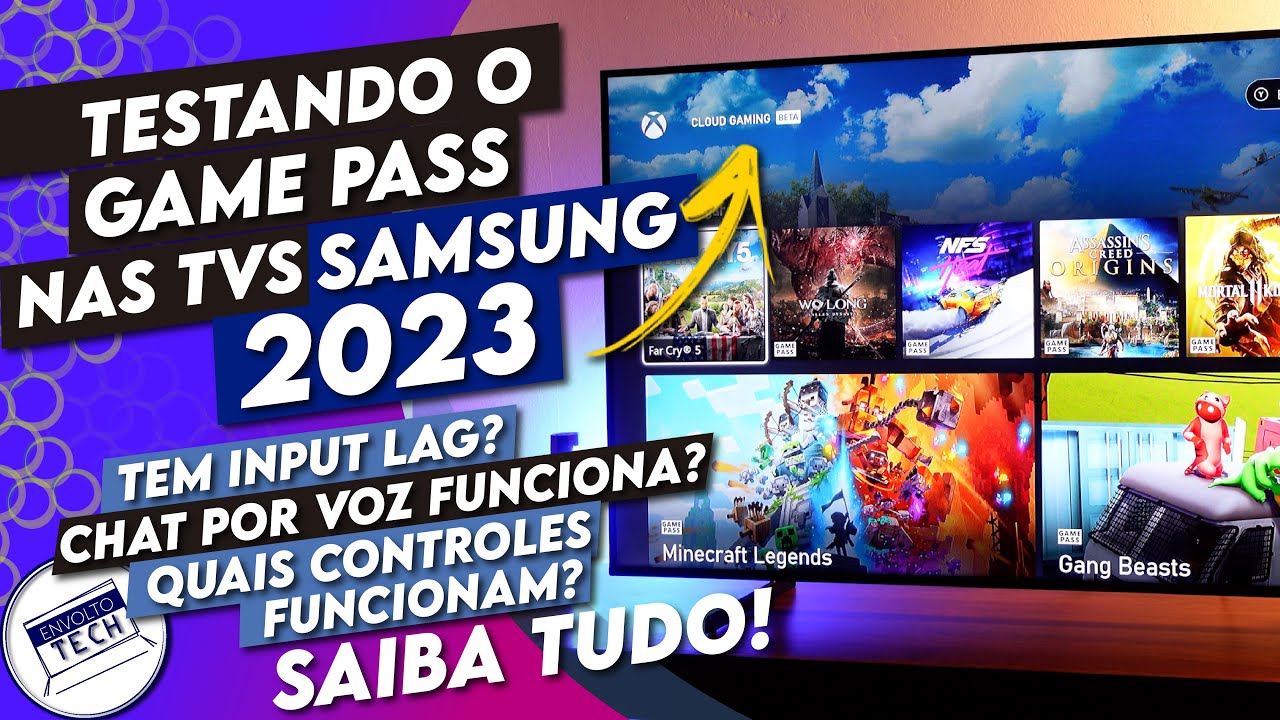 Testei o GAMEPASS (XCLOUD) nas tvs Samsung 2023 Q60C Q65C Q80C CU8000 QN85C QN90C CRYSTAL UHD