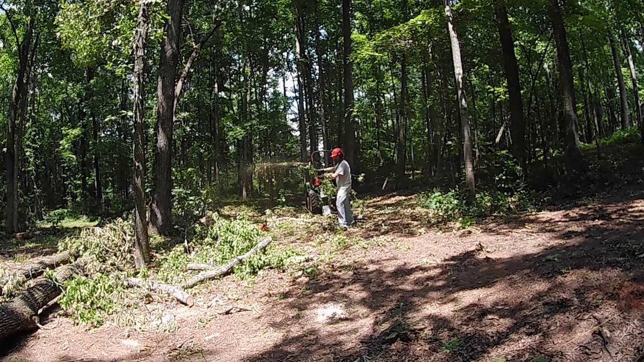 John Deere 2032r and WoodMaxx MX-8800 Chipper