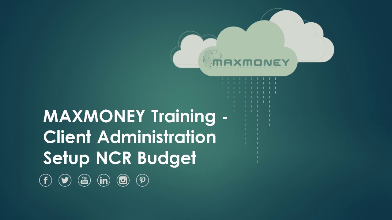 MAXMONEY - How to setup Budget
