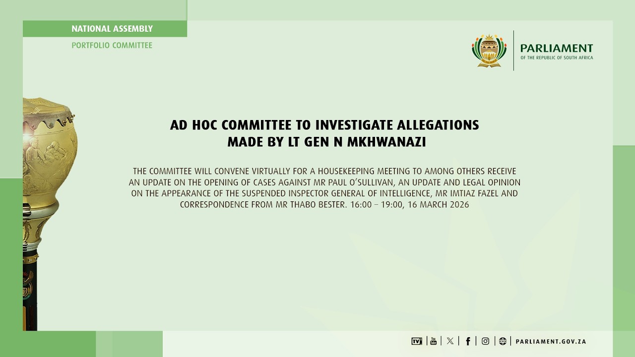 Ad Hoc Committee to Investigate Allegations made by Lt Gen N Mkhwanazi Part 2, 18 March 2026