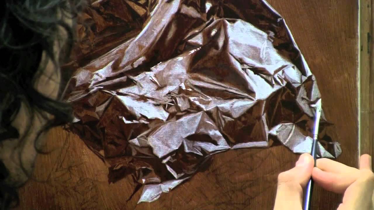 Process - The painting of Aluminium Foil #1 (2011) by Robin Eley