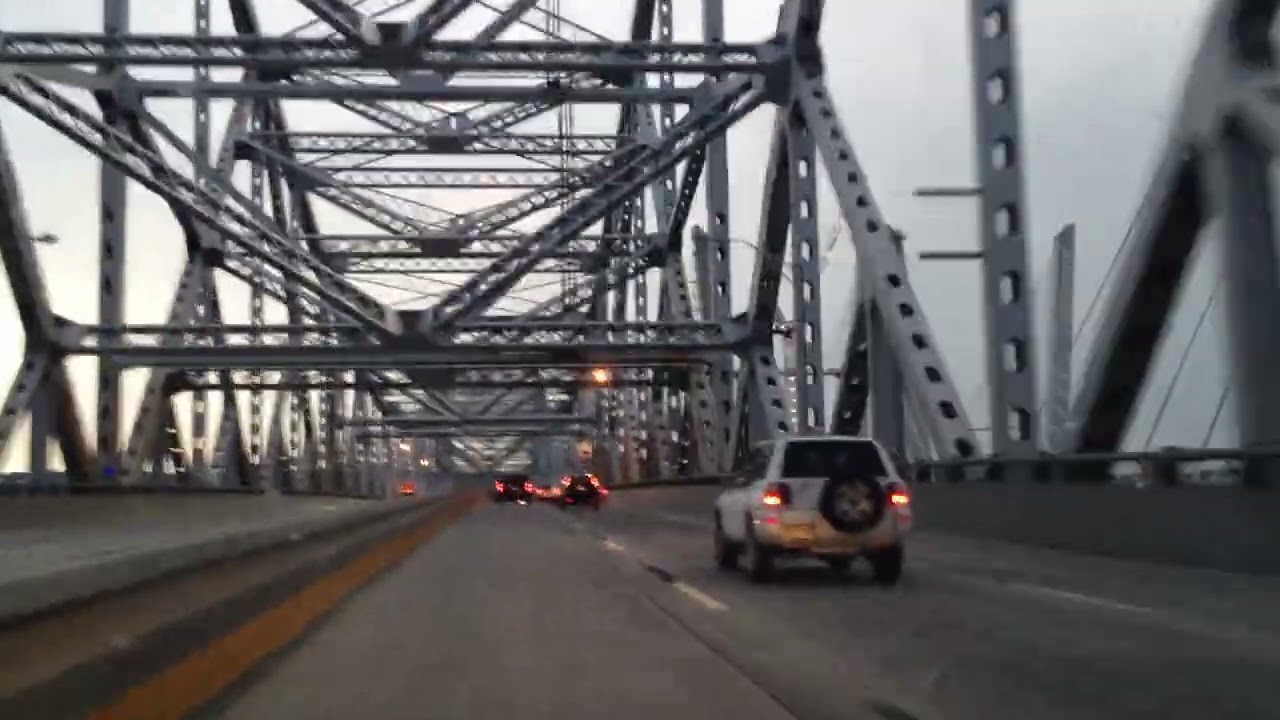 My final bumpy drive over the old Tappan Zee Bridge in Tarrytown, NY