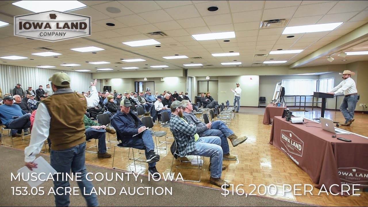 $16,200 Per Acre Muscatine County, Iowa 153.05 Acre Farmland Auction