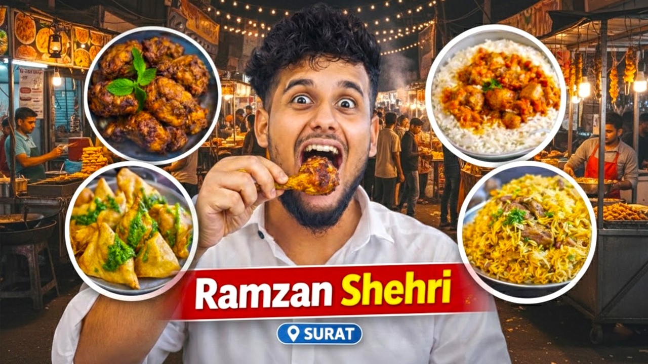 Ramzan Special Street Food in Surat | Zampa Bazaar Late Night Food Vlog