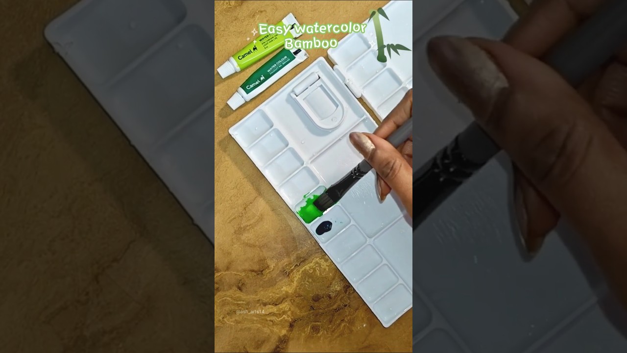 Painting Bamboo tree in simple steps🎍 