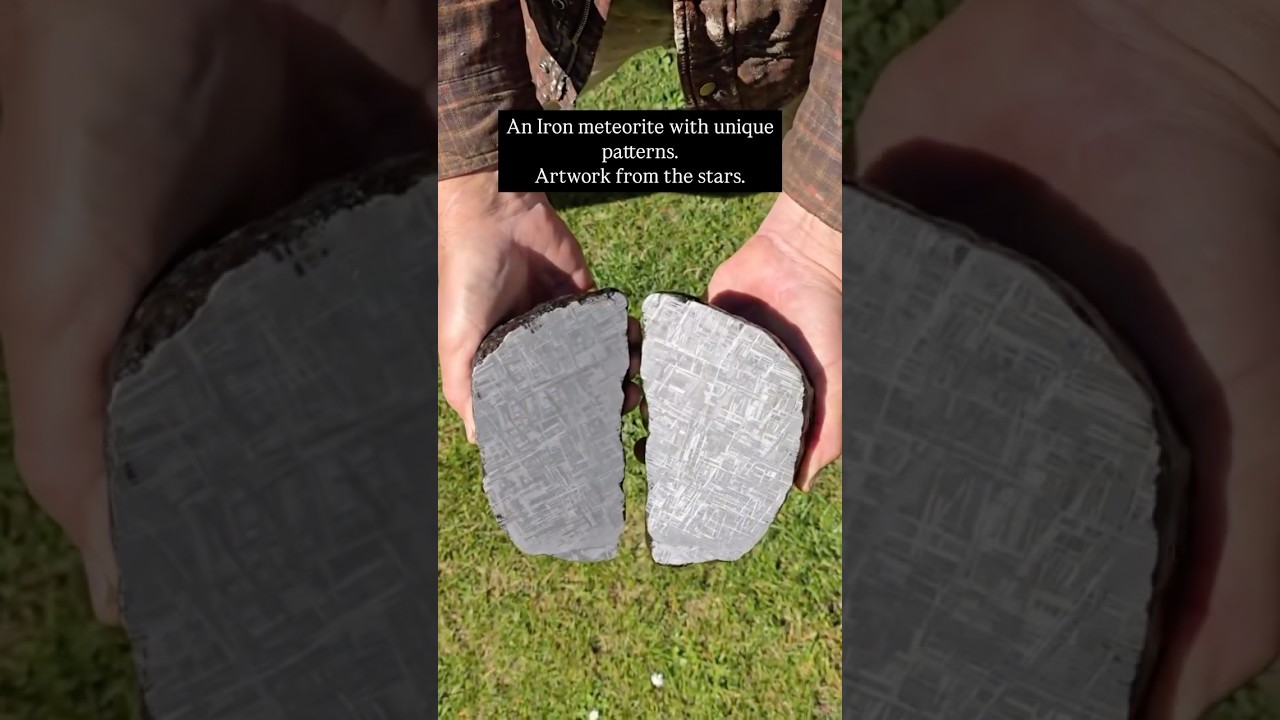 I found an Iron meteorite, and the inside is artwork from the starts #crystals #meteorite #geology