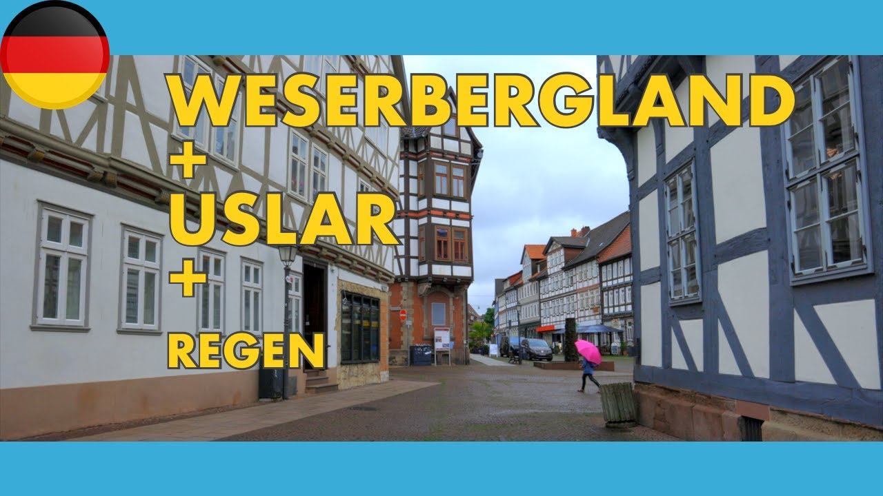 Weserbergland en Uslar en regen
