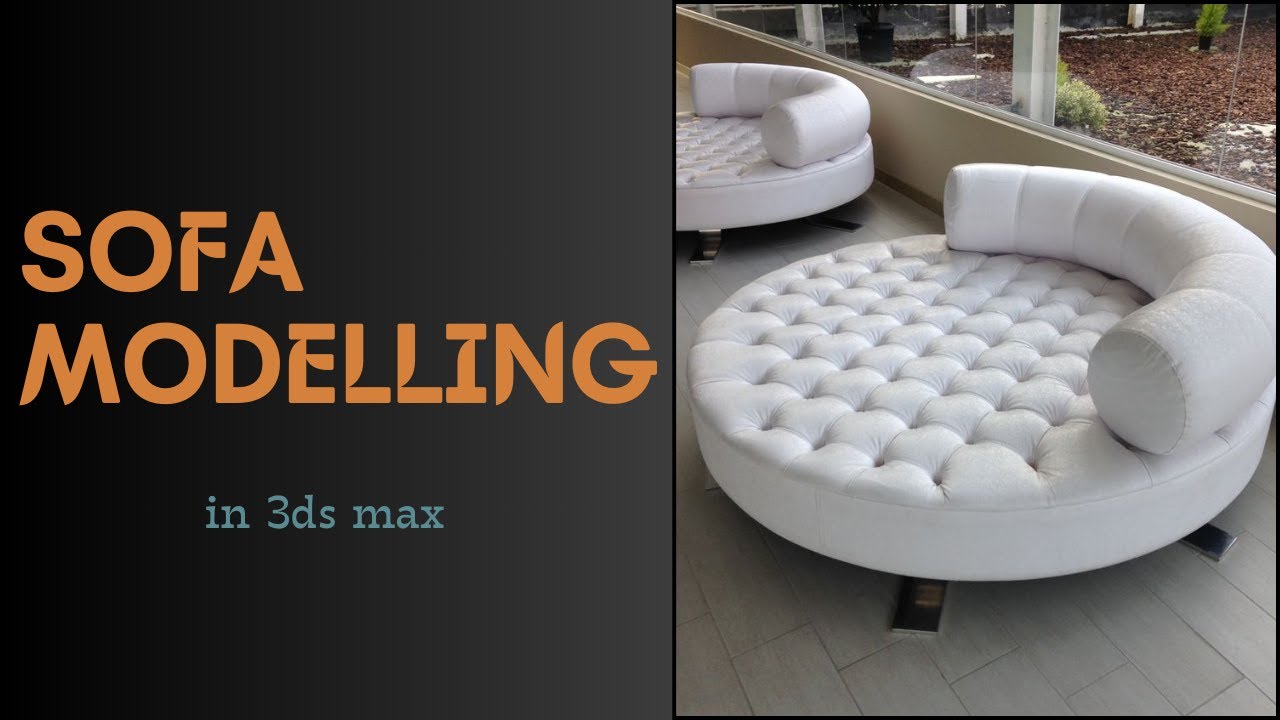 Sofa Modelling In 3ds Max | Round Pouf | Esthetic Space Decor