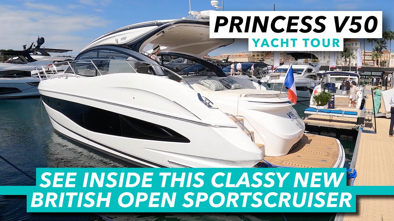 Princess V50 Open yacht tour | See inside this classy new British open sportscruiser | MBY