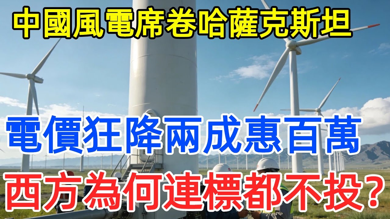 中國風電席卷哈薩克，零下48℃照常發電，電價狂降兩成惠及百萬，西方公司為何搶不走這單？#中國 #工程 #基建 #國際合作 #電力 #風電