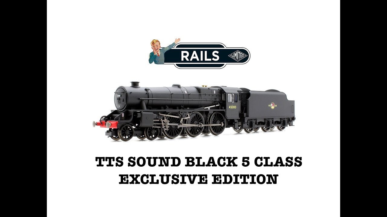 Rails Limited Exclusive Edition BR (Late) Black 5 Class No.45000 DCC with TTS Sound!