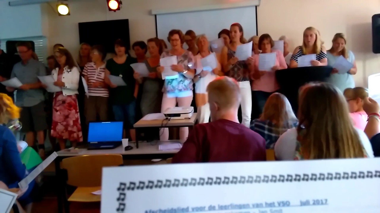 Afscheid lied schoolverlaters het Duin 5 juli 2017
