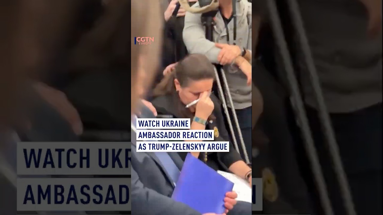 Watch Ukraine ambassador reaction as Trump-Zelenskyy trade blows